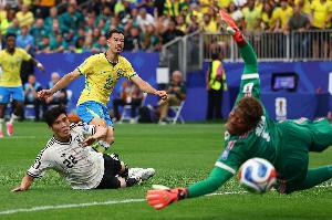 巴西2-1绝杀日本！马丁内利第95分钟替补推射绝杀 吉马良斯助攻！